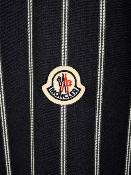 Geacă cămașă Moncler cu glugă albastru