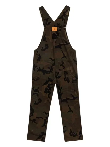 Pantaloni Supreme cu imagine cu model camuflaj verde