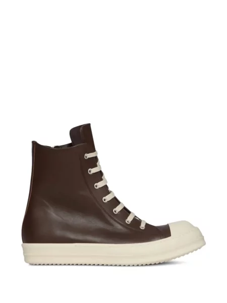 Sneakerși Rick Owens din piele maro