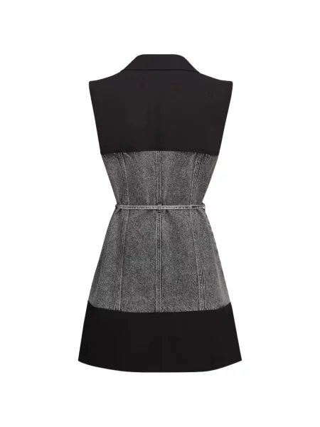 Rochie din denim Karl Lagerfeld Jeans negru