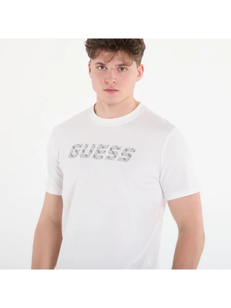 Tričko GUESS Maska Cn Ss T-Shirt Salt White XL bílé