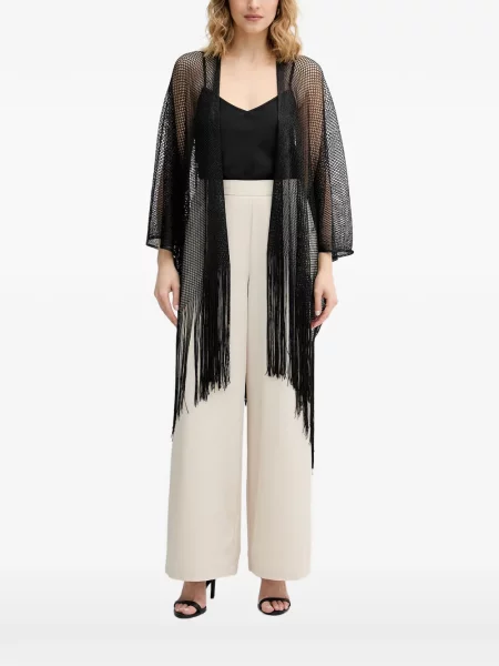 Cardigan Joseph Ribkoff cu franjuri tricotate negru