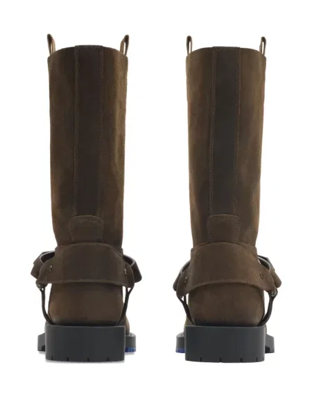 Botine Burberry din piele de căprioară maro