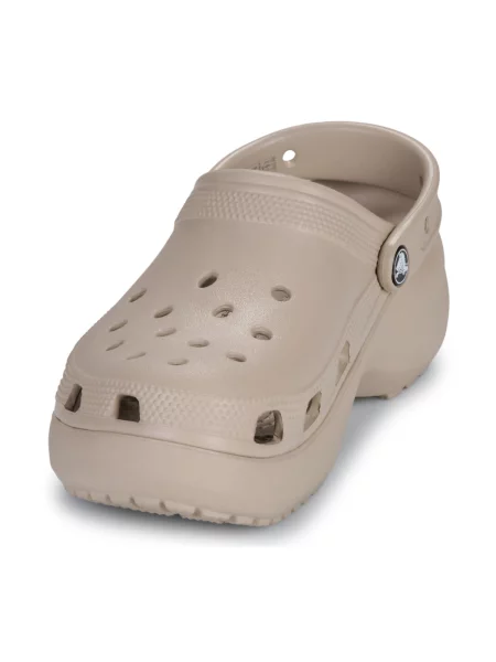 Klasične natikače Crocs s platformom bež