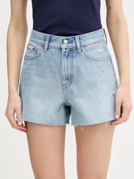 Calvin Klein Jeans szorty jeansowe niebieskie