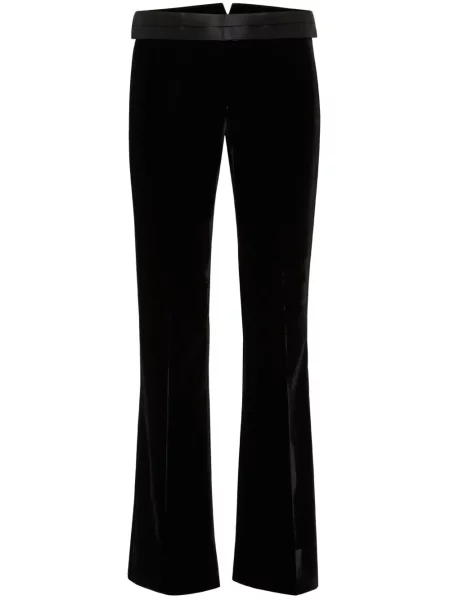 Кадифени панталон Dsquared2 черно