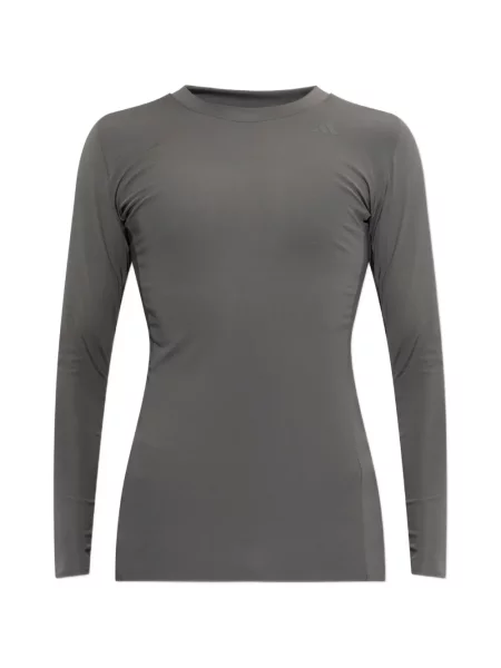 Lung tricou Adidas alergare gri