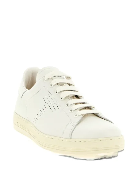 Sneakerși Tom Ford din piele alb