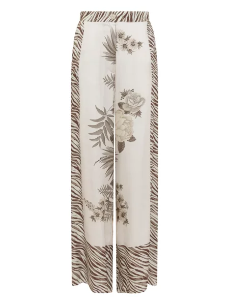 Spodnie Anna Molinari w kwiatki z nadrukiem