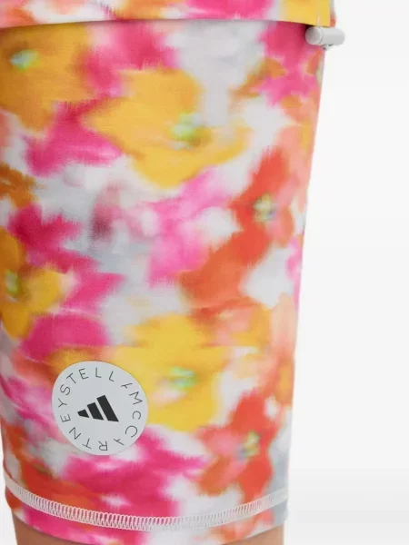 Φλοράλ σορτς Adidas By Stella Mccartney με σχέδιο ροζ