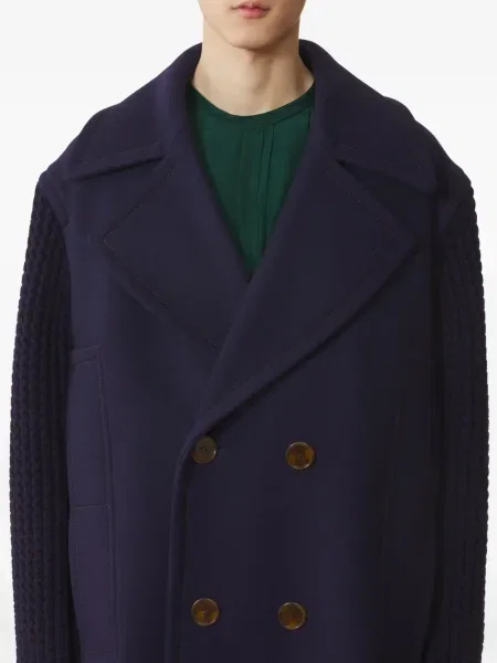 Palton Lanvin de lână albastru