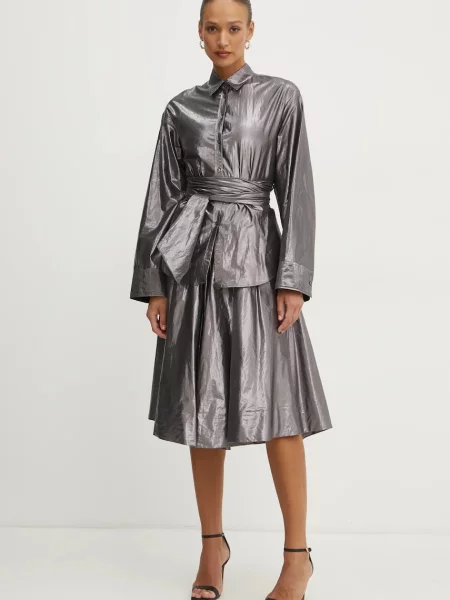 Спідниця Forte Forte midi розкльошена skirt фіолетовий