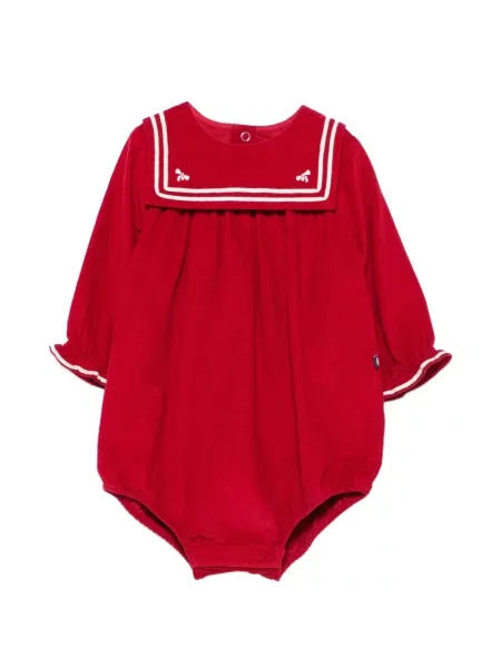 Krótki kombinezon dziecięcy Petit Bateau czerwony