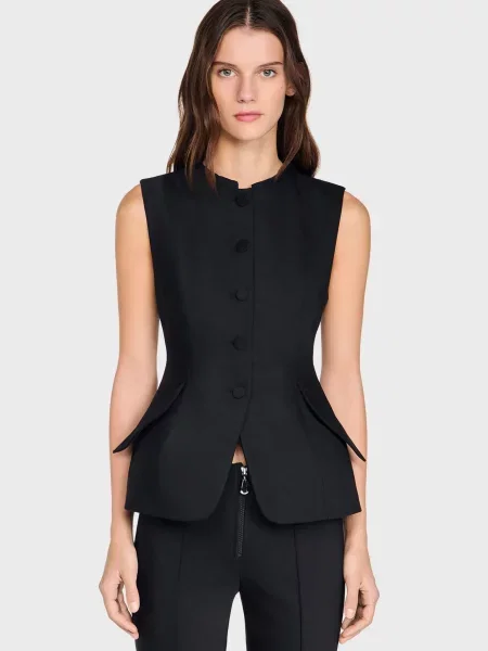 Жилет Sandro чорний