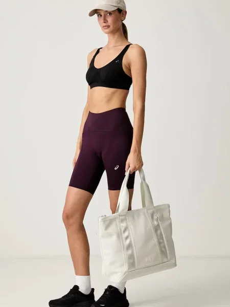 Pantaloni scurți Asics cu talie înaltă violet