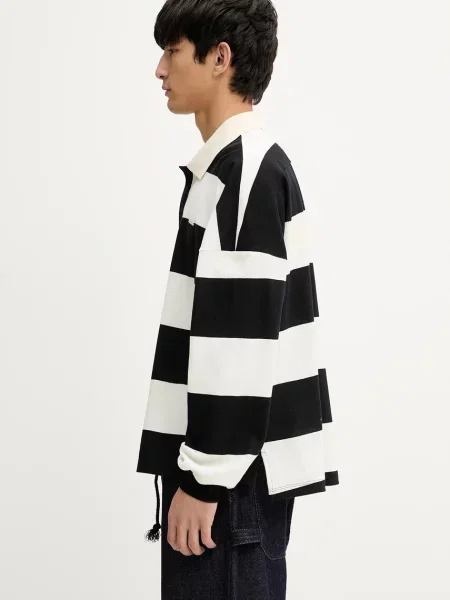 RHUDE longsleeve Striped Pique wzorzysty beżowy