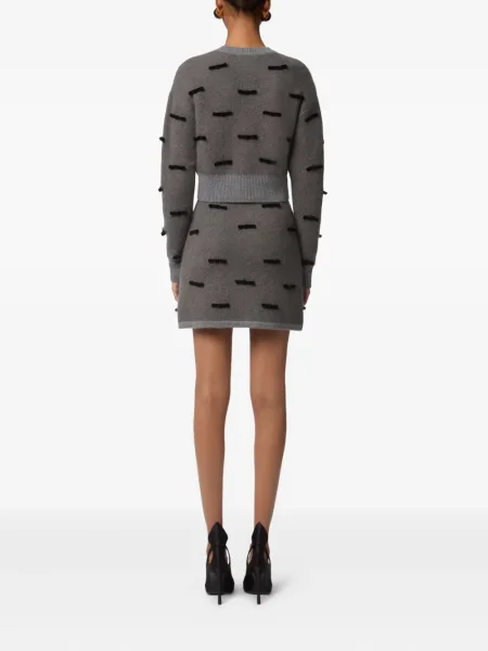 Mini sukňa Nina Ricci sivá