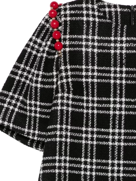 Rochie mini Alessandro Enriquez în carouri negru