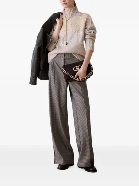 Lung pantaloni Liu Jo cu model pepito maro