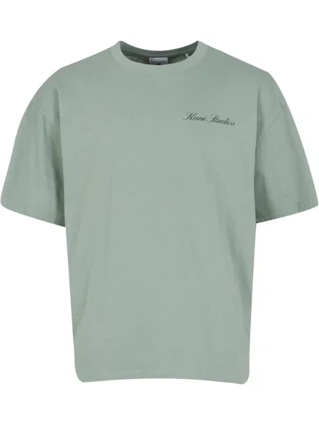 Karl Kani Tricou verde pastel / negru alb