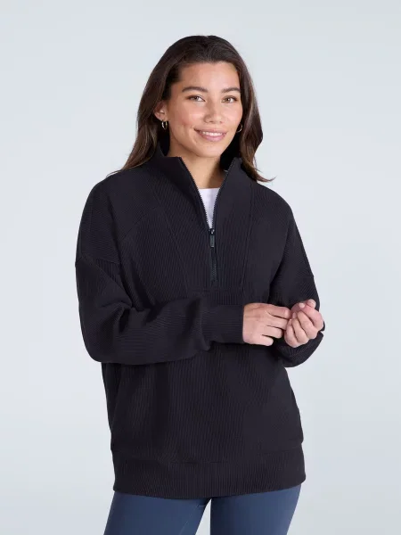 Bluza z zamkiem błyskawicznym Ottoman Black czarna