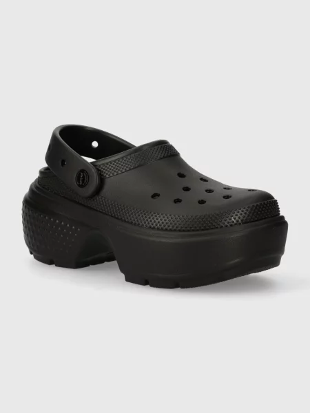 Шльопанці Crocs Stomp Slide на платформі чорний