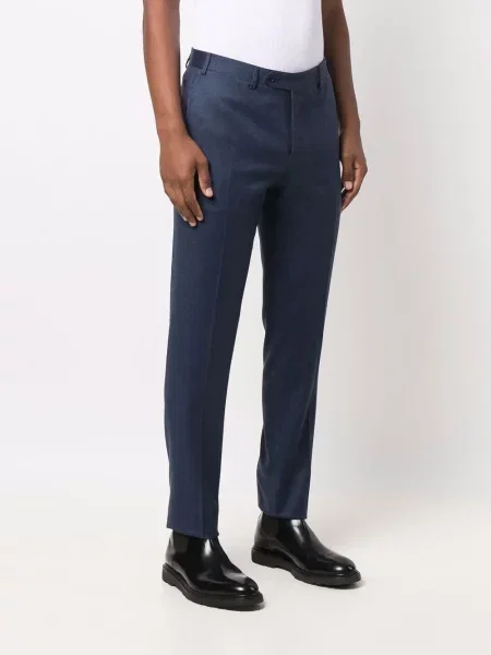 Pantaloni Canali de lână albastru
