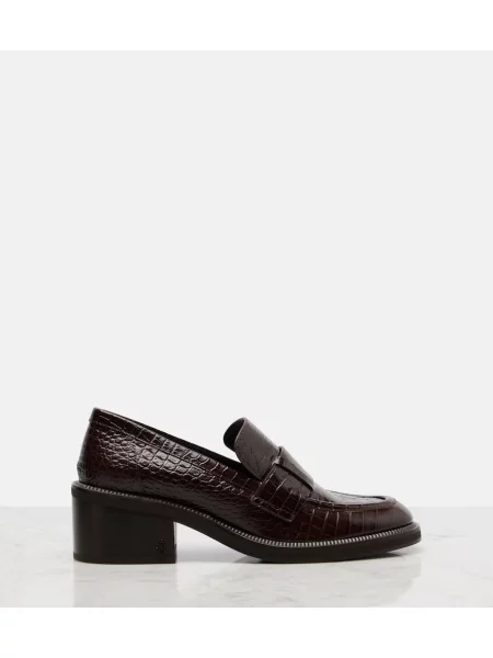 Pantofi loafer Jimmy Choo din piele maro