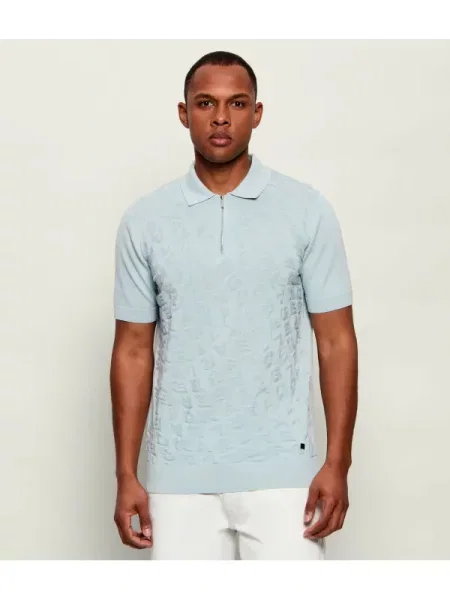 Tricou polo Karl Lagerfeld albastru