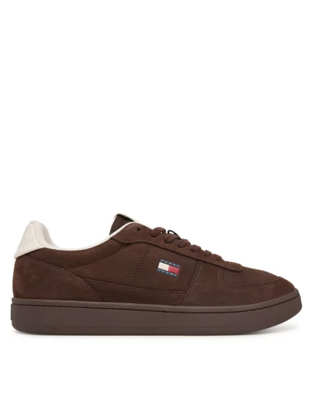 Sneakersy Tommy Jeans brązowe