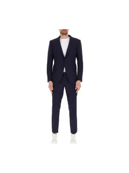 Garnitur Emporio Armani wełniany niebieski