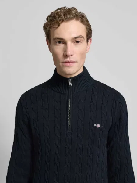 Gant sweter z golferm granatowy