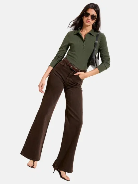 Friends Like These Tricou Crinkle Henley' kaki