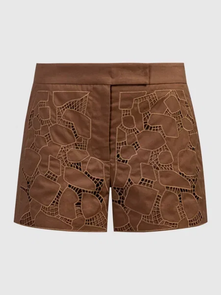 Шорти EDMOND з ажурною вишивкою Max Mara коричневі
