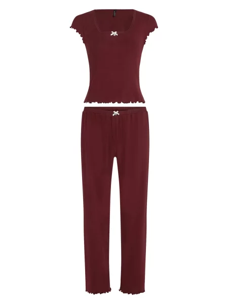 Karl Lagerfeld Pijama Autograph bordeaux roșu