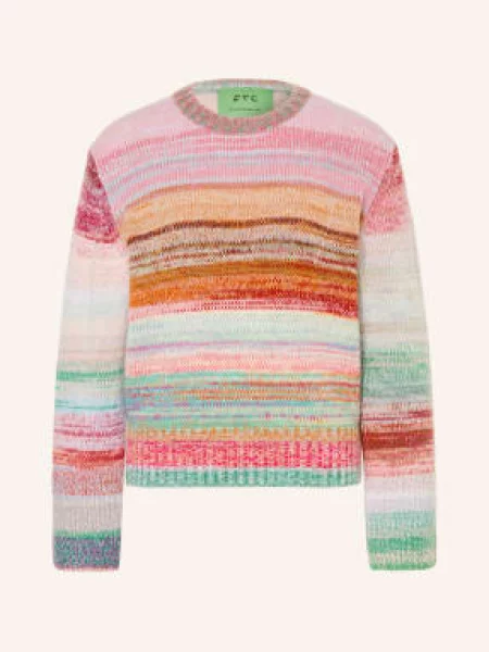 Ftc Cashmere Sweter Z Kaszmiru pink zielony