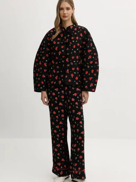 Штани The Sleeper широкі висока посадка чорний