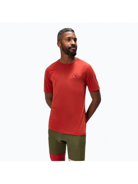 Мъжки велосипеден анцуг Endura Loop Tech brick червено