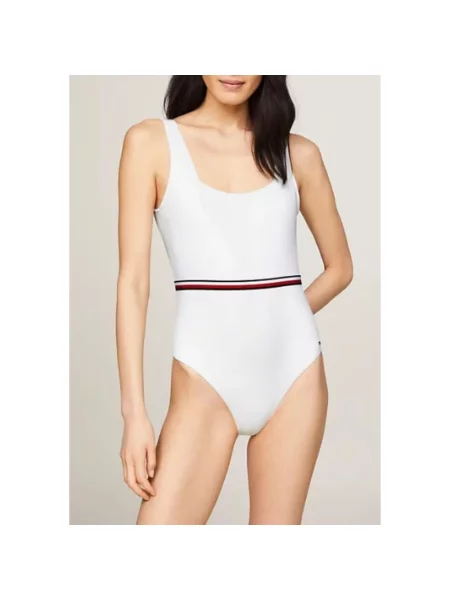 Stroj jednoczęściowy Tommy Hilfiger biały