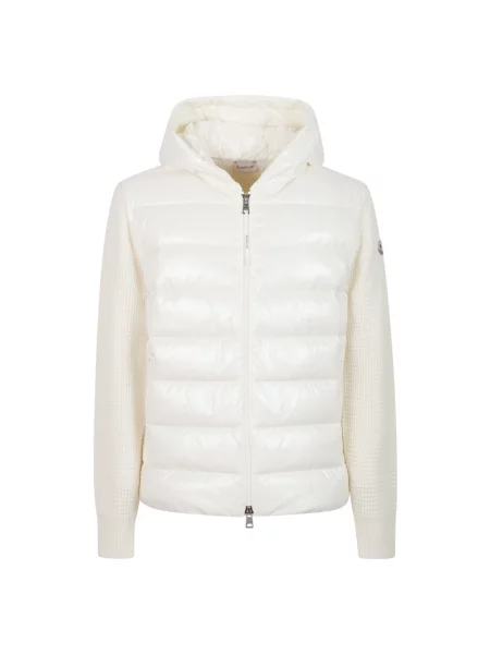 Kurtka Moncler z kaszmiru biała