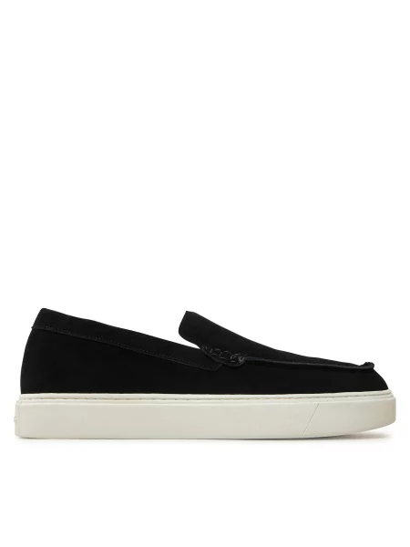 Μοκασίνια Calvin Klein Moccasin Suede μαύρο