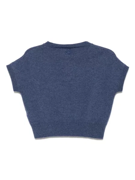 Top Teddy Cashmere din cașmir teddy albastru
