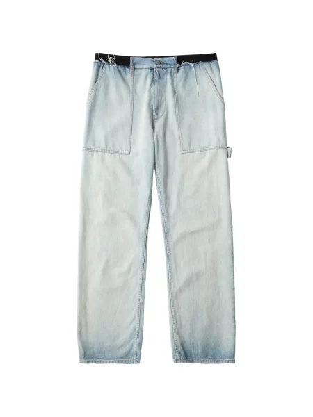 Cu centură blugi Mm6 Maison Margiela albastru