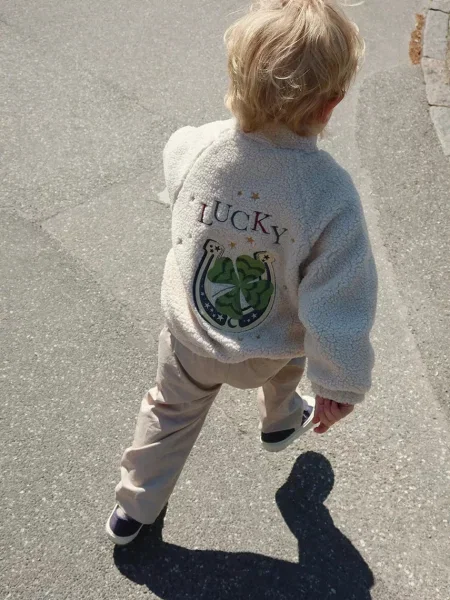 Konges Sløjd Detská bunda JAZZ TEDDY JACKET GRS béžová