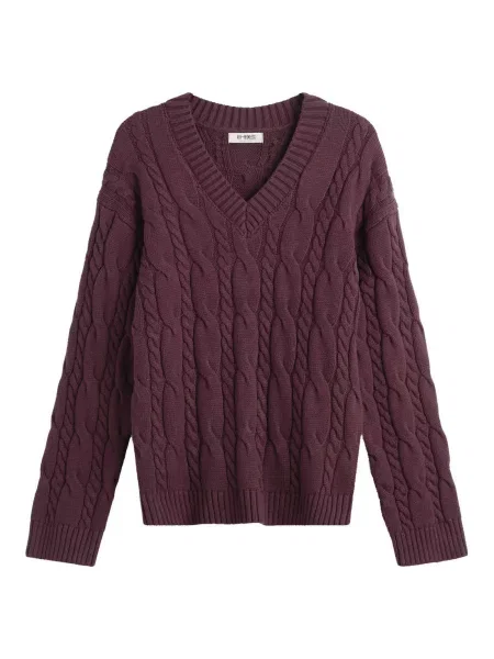 Sweter 4th & Reckless bordowy