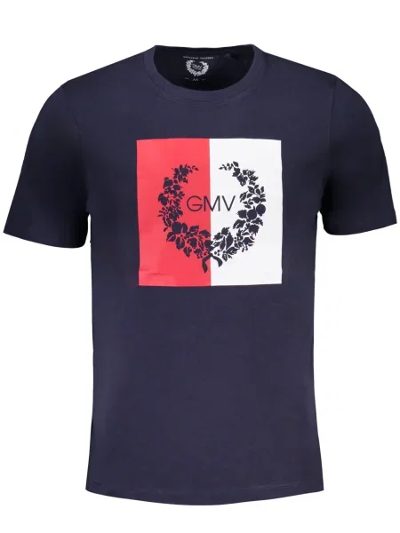Tricou Gian Marco Venturi scurt albastru