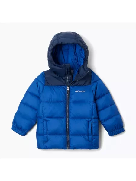 Kurtka ocieplana dziecięca Columbia Puffect Hooded mountain blue/collegiate navy niebieska
