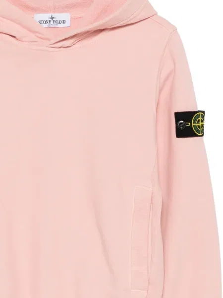 Bluza z kapturem dziecięca Stone Island różowa