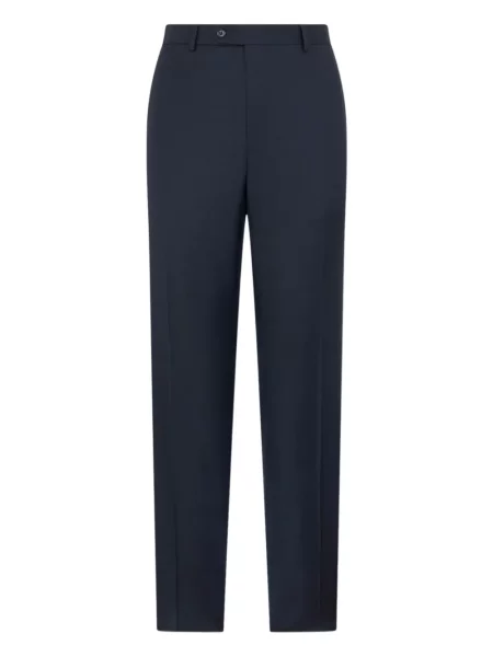 Vlněné kalhoty Brooks Brothers modré