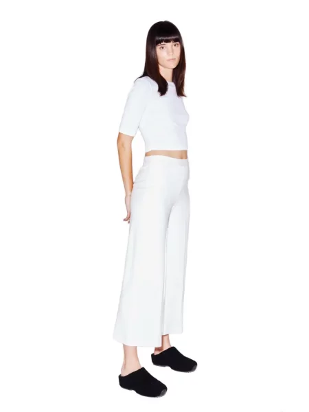 Decupat pantaloni Rosetta Getty alb